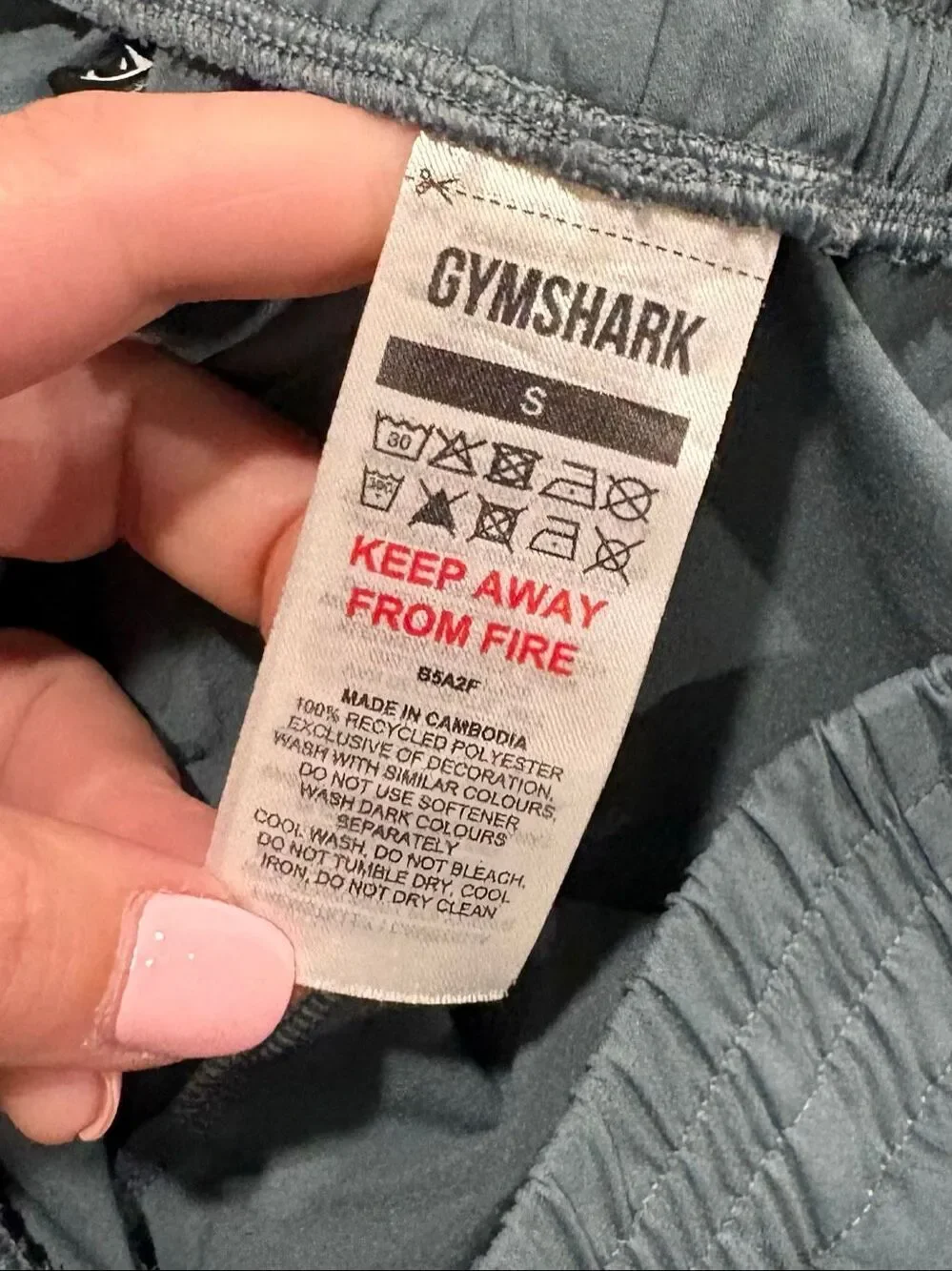 Gymshark Men's Performance Athletic Sport Shorts Titanium Blue Size Small